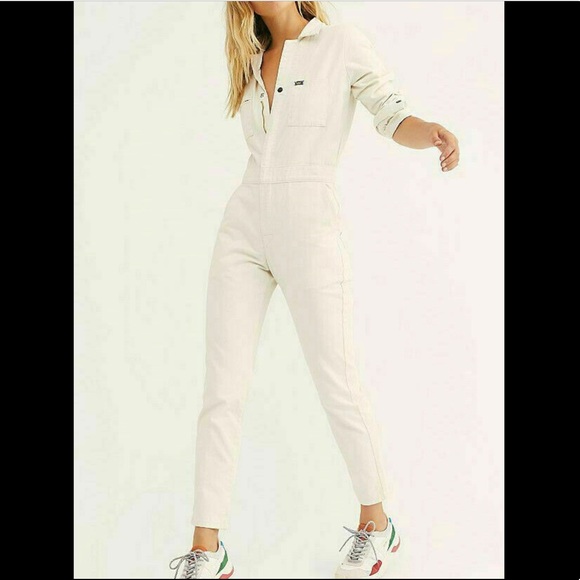 LEE Vintage Modern Denim Union Alls Coveralls Jumpsuit in Ecru — Free People - Picture 2 of 2